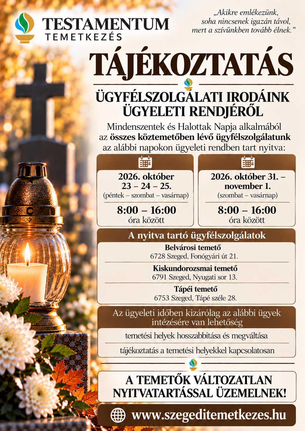Ünnepi ügyeleti munkarend